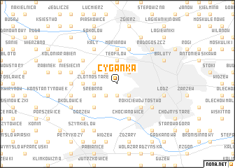 map of Cyganka