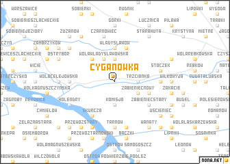 map of Cyganówka