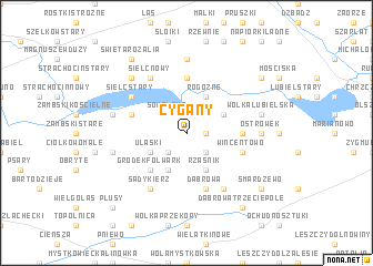 map of Cygany