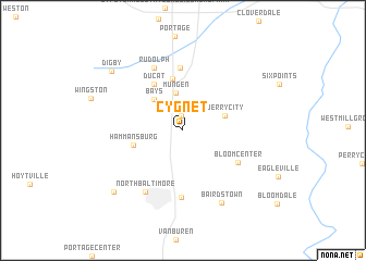 map of Cygnet