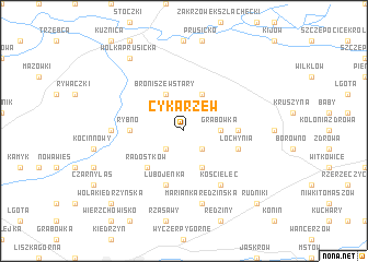 map of Cykarzew