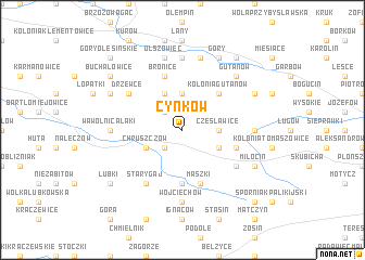 map of Cynków