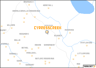 map of Cypress Creek