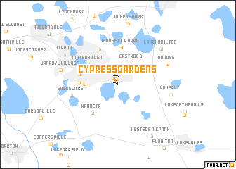 map of Cypress Gardens