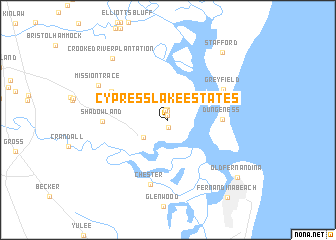 map of Cypress Lake Estates