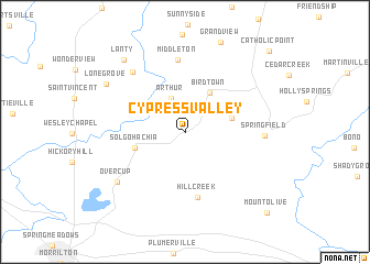 map of Cypress Valley
