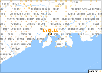 map of Cyrille