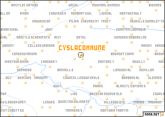 map of Cys-la-Commune