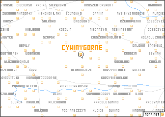 map of Cywiny Górne