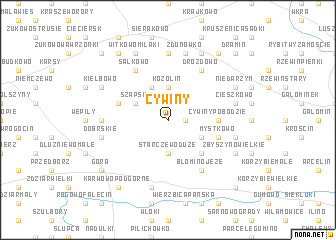 map of Cywiny