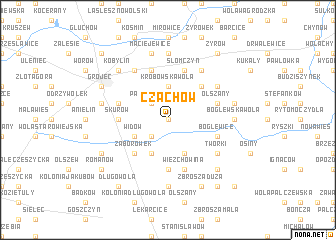 map of Czachów