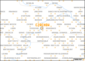 map of Czachów