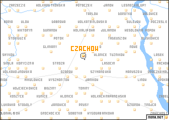 map of Czachów