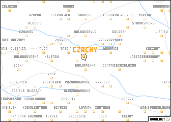 map of Czachy