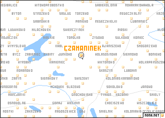 map of Czamaninek