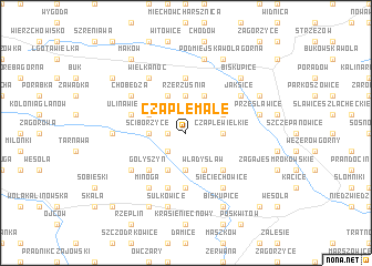 map of Czaple Małe