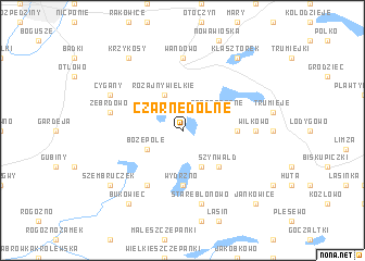 map of Czarne Dolne