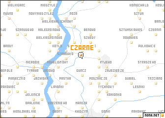 map of Czarne