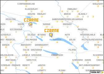 map of Czarne