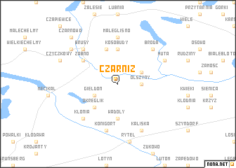 map of Czarniż