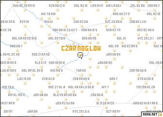 map of Czarnogłów