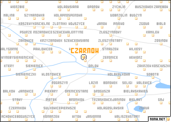 map of Czarnów