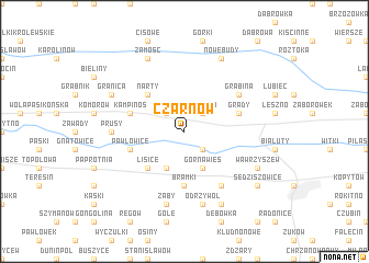 map of Czarnów