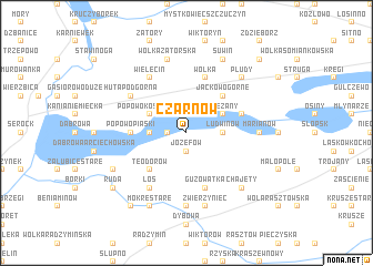 map of Czarnów