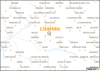 map of Czeberaki