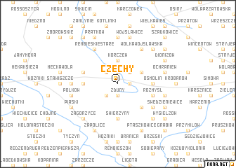 map of Czechy