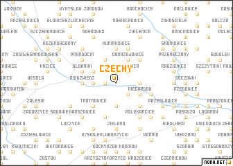 map of Czechy