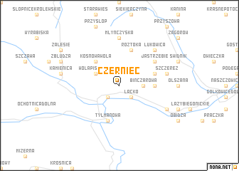 map of Czerniec