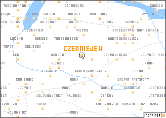 map of Czerniejew