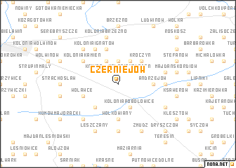 map of Czerniejów