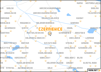 map of Czerniewice
