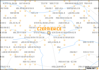 map of Czerniewice