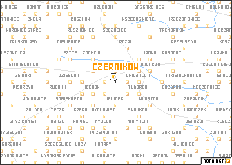 map of Czerników