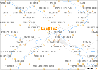 map of Czerteż