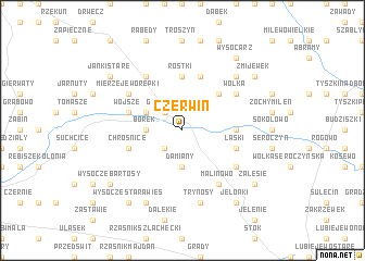 map of Czerwin