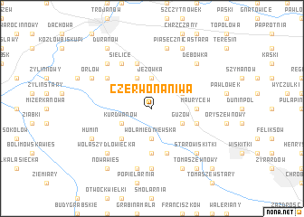 map of Czerwona Niwa