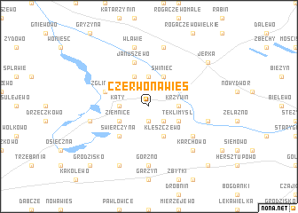map of Czerwona Wieś