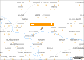 map of Czerwona Wola