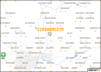 map of Czerwonczyn