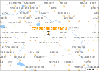 map of Czerwonka Gozdów