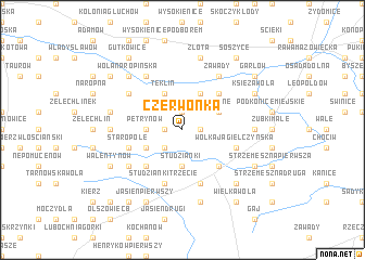 map of Czerwonka