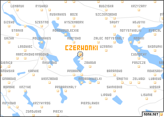 map of Czerwonki