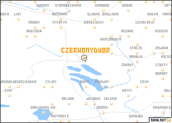 map of Czerwony Dwór