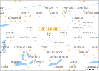 map of Czesławice