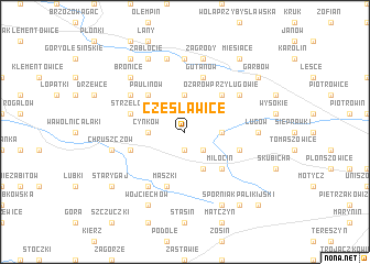 map of Czesławice