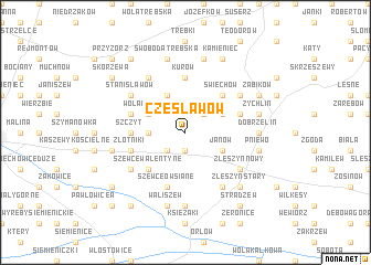 map of Czesławów